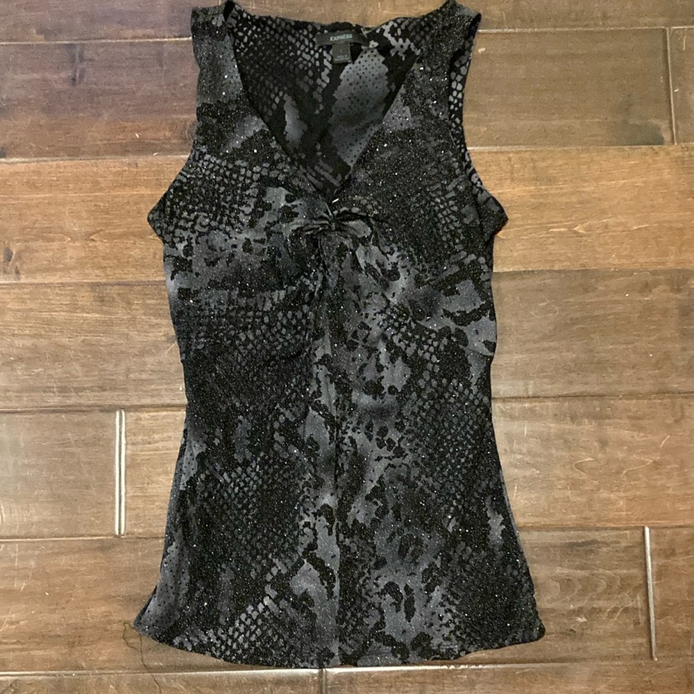 Glitter Black Sleeveless Top